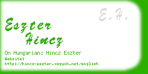 eszter hincz business card